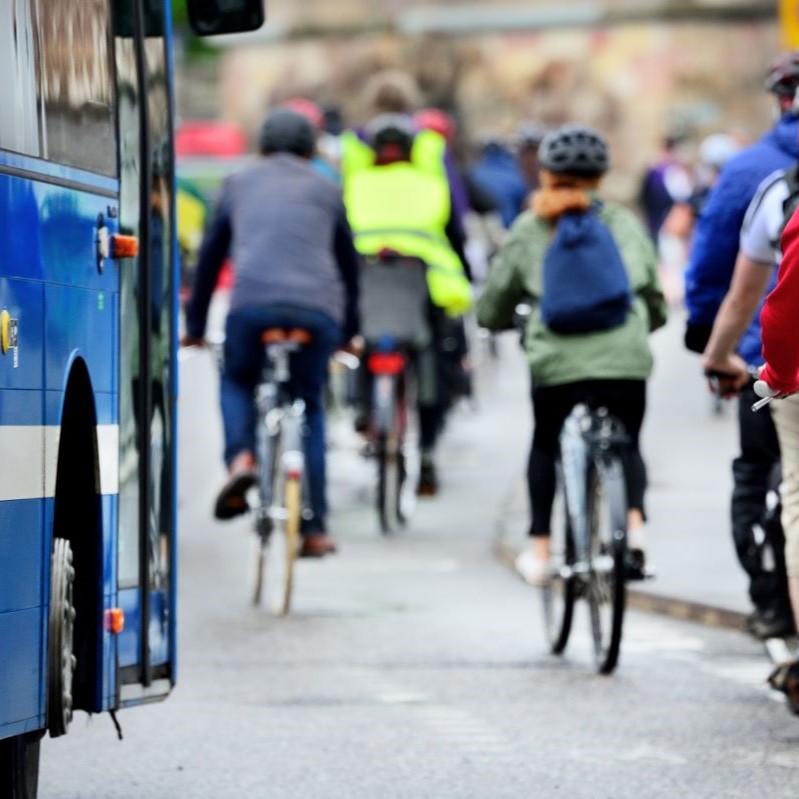 Kachel Fahrradverkehr in der Stadt