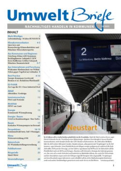 Cover der UmweltBriefe im Oktober mit dem Titelthema: Neustart für die Deutsche Bahn