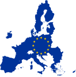 Europäische Union als Karte